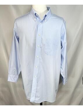 Tom James Executive Collection Oxford Button Up Blue Men XL